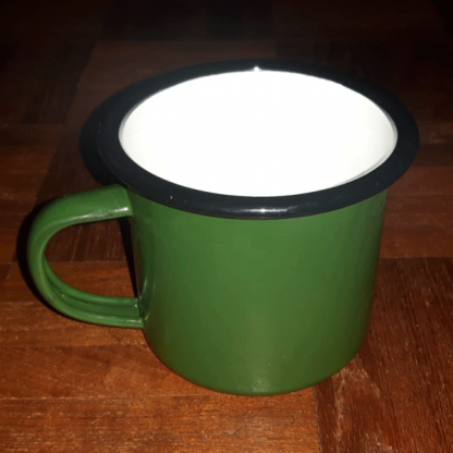 Green Enamel Lightweight Tin Carpers Mug